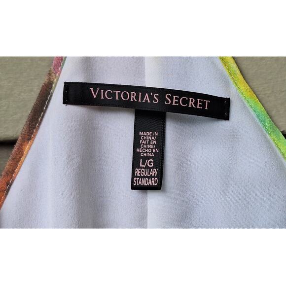 Victoria's Secret Watercolor Knife Pleated Sleeveless Maxi Dress Gown Size L - Picture 5 of 11